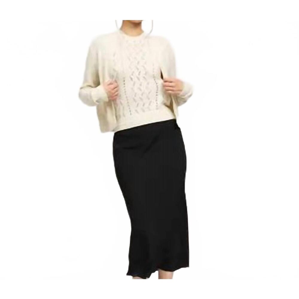 NEW CURRENT AIR micro sequined cardigan set in ivory sparkle